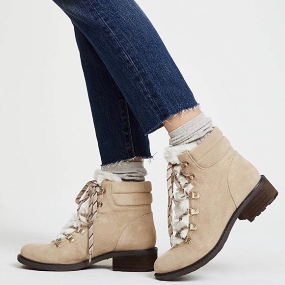 Sam Edelman Shoes - Sam Edelman Darrah Suede & Fur Sherpa Ankle Boots